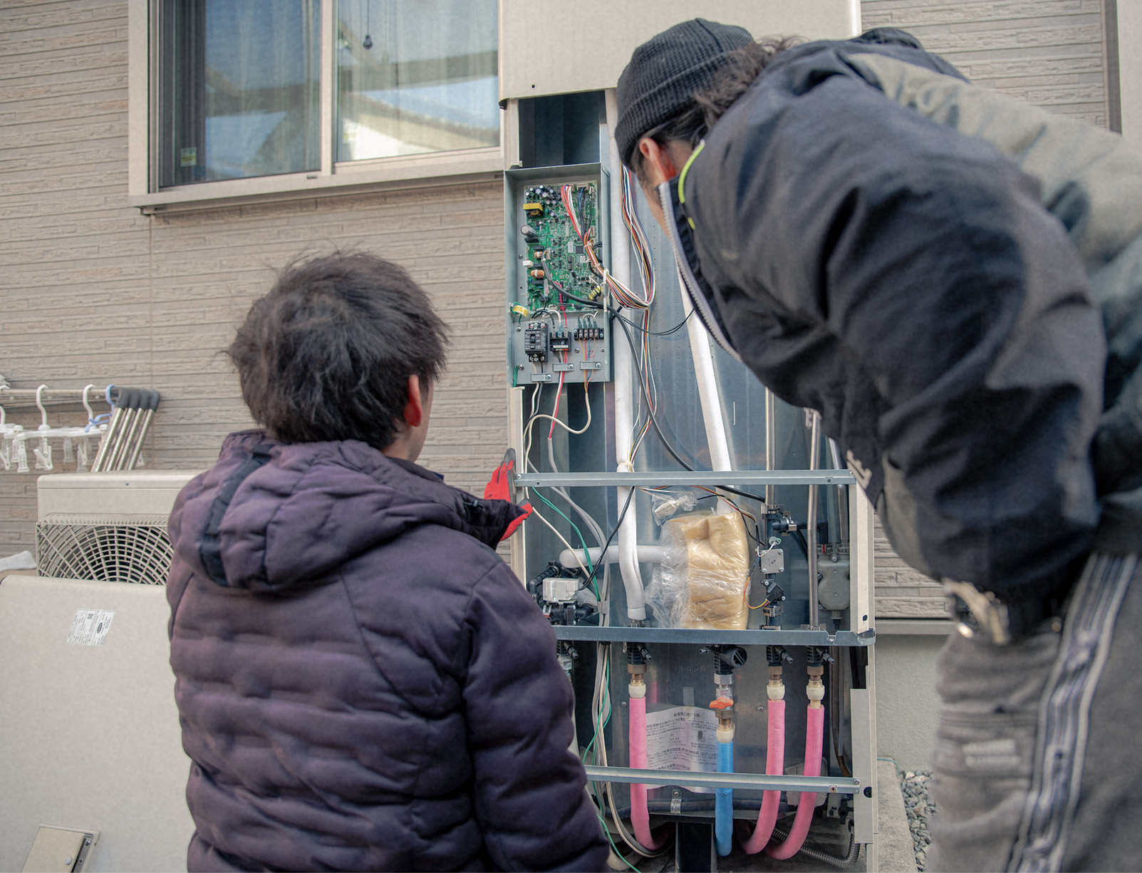 エコキュート室外機の点検・診断のイメージ