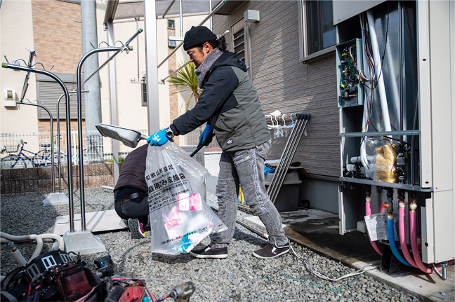 設置周辺の清掃