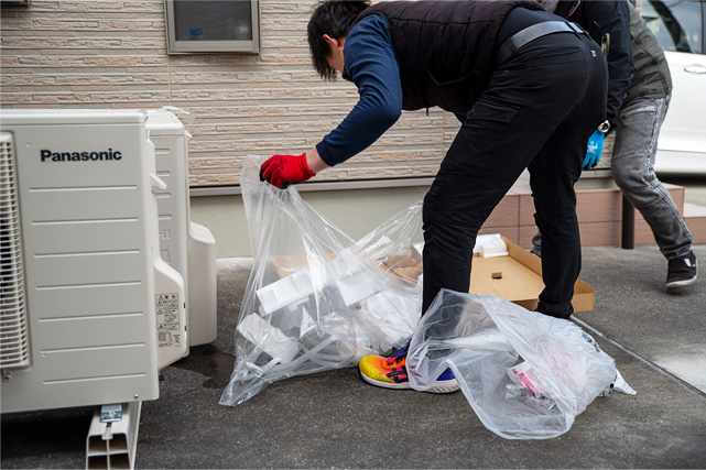 梱包材や廃材の回収・整理